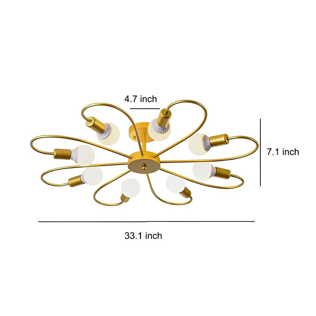 Daisy Iron Flower Ceiling Light