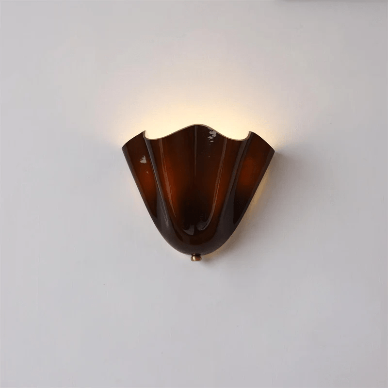 Petalia Organic Petal Glass Wall Sconce Light