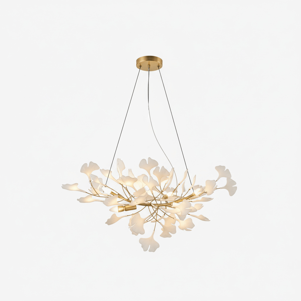 Horizon Ceramic Ginkgo Leaf Chandelier