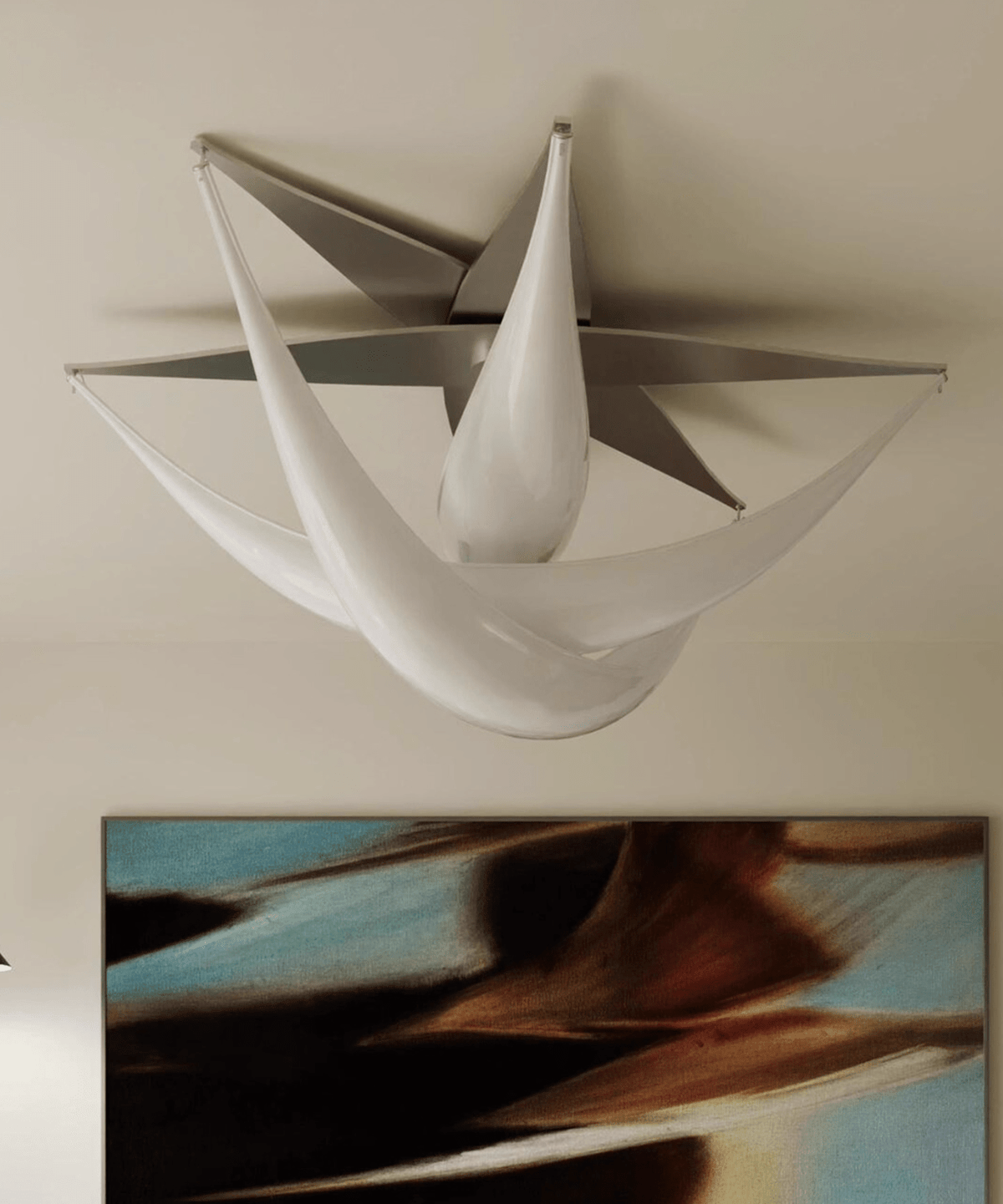 Ombeline Sculptural Resin Ceiling Light