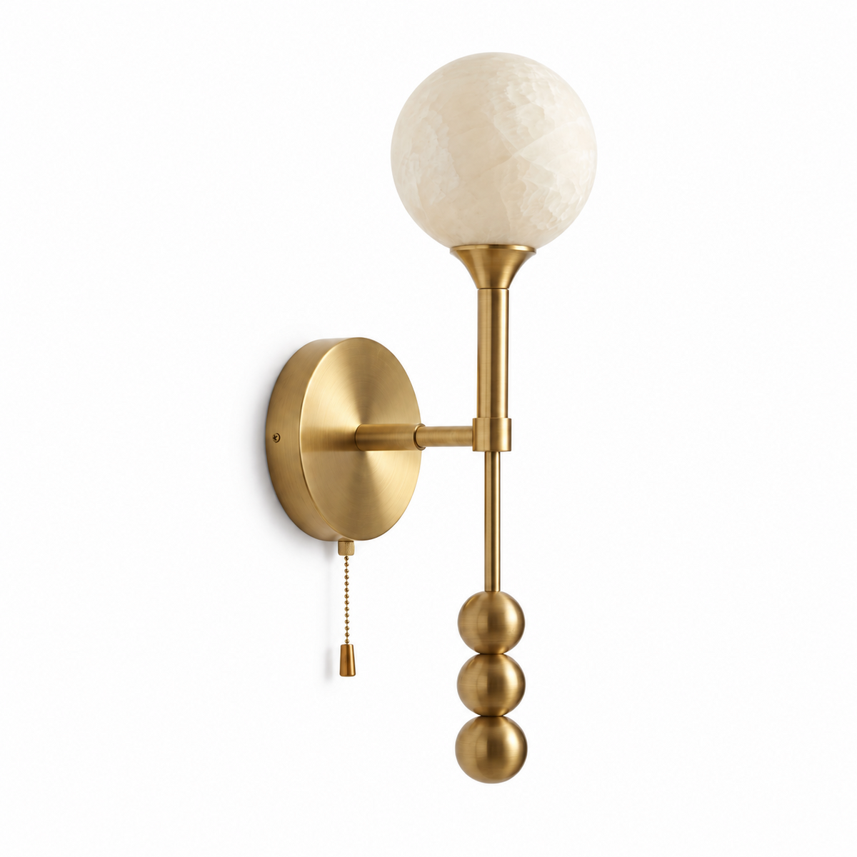 Isaure Alabaster Globe Wall Sconce