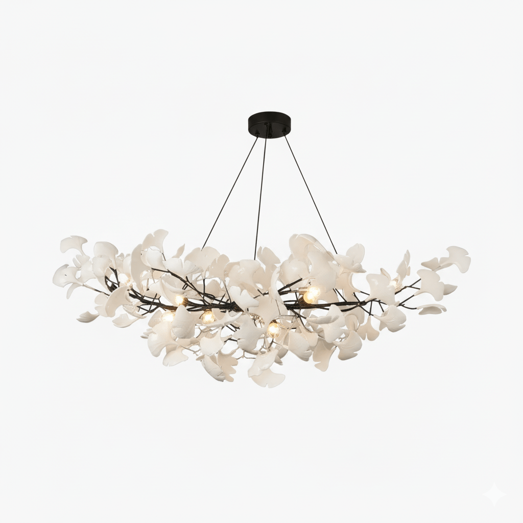 Horizon Ceramic Ginkgo Leaf Chandelier