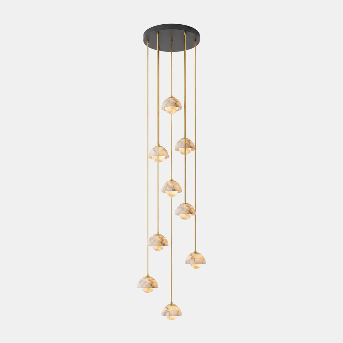 Arabelle Alabaster Dome Brass Pendant Light