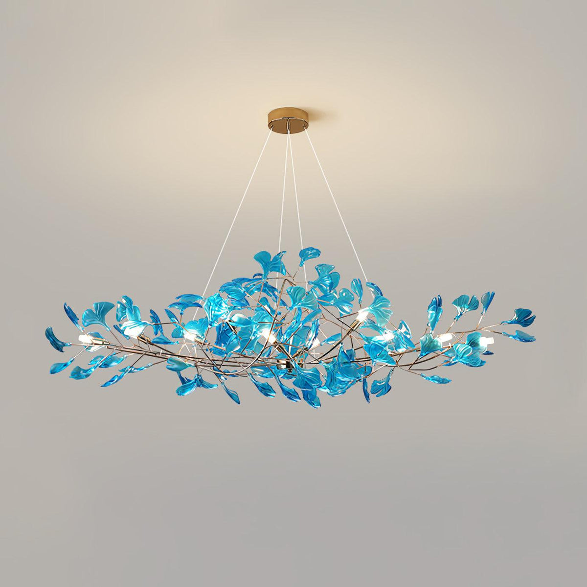 Ginevra Acrylic Ginkgo Leaf Chandelier