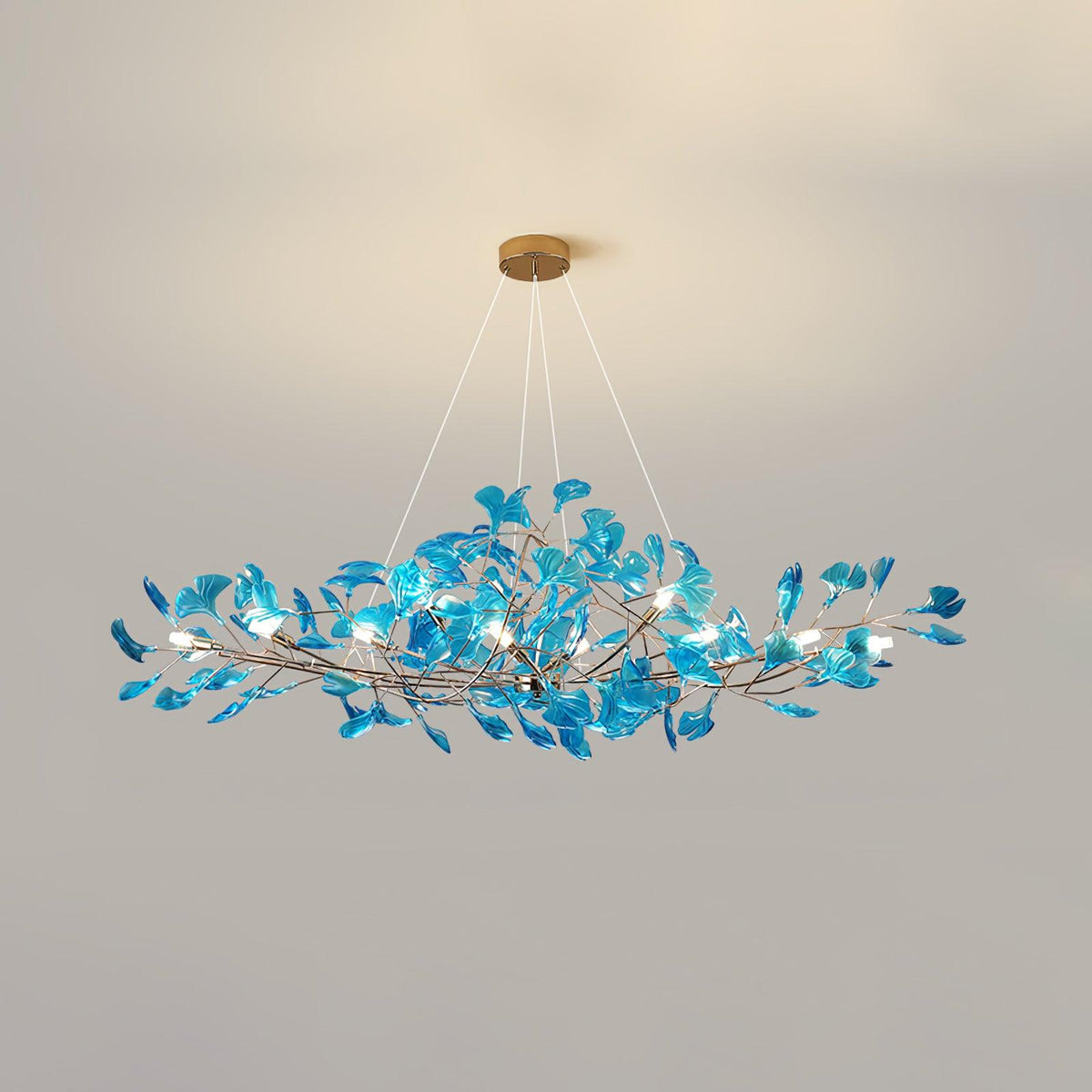Ginevra Acrylic Ginkgo Leaf Chandelier