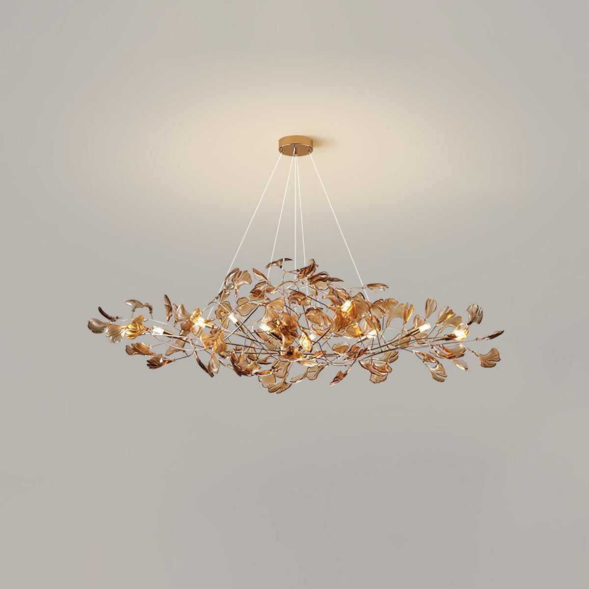 Ginevra Acrylic Ginkgo Leaf Chandelier