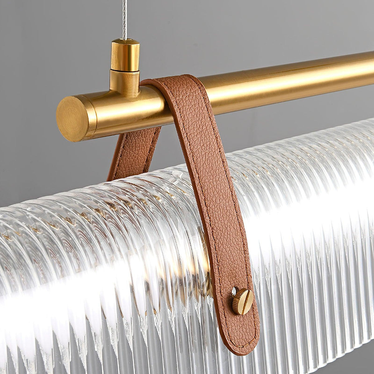 Talvi Linear LED Acrylic Chandelier detail close up