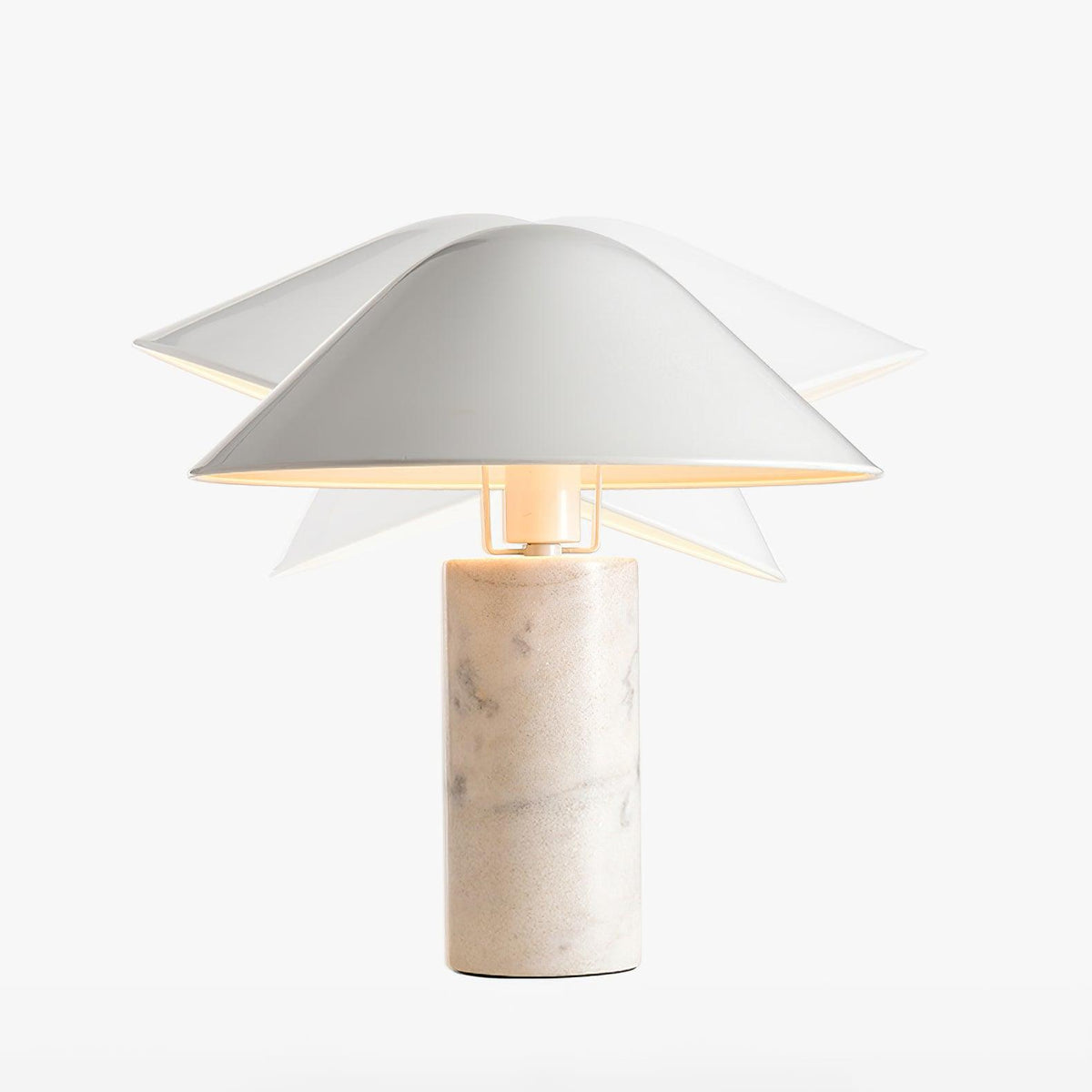 Pietra Marble Metal Shade Table Lamp