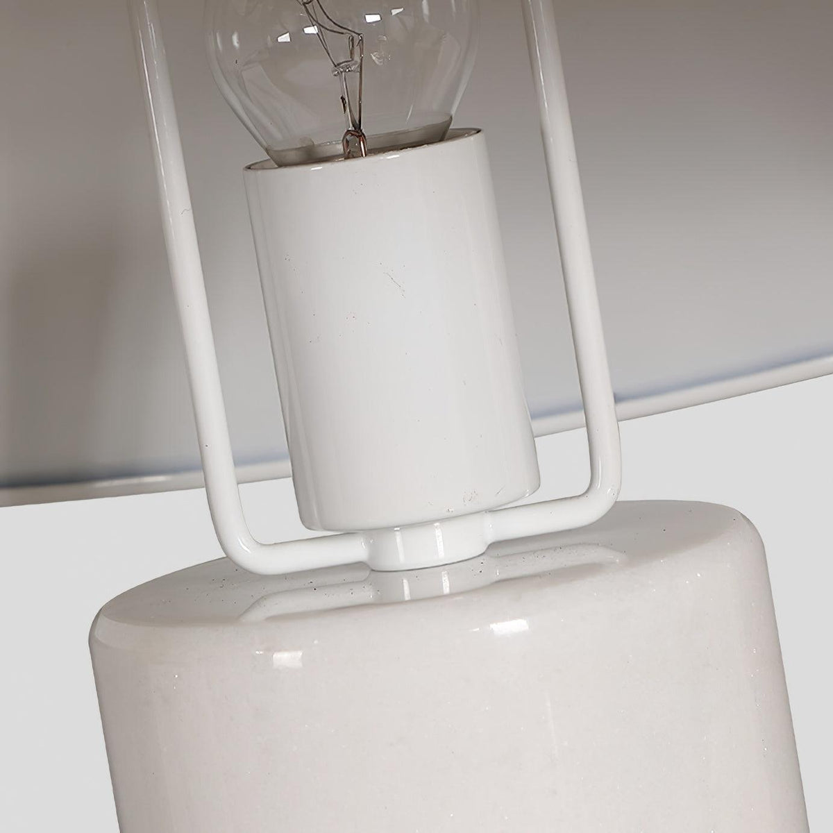 Pietra Marble Metal Shade Table Lamp
