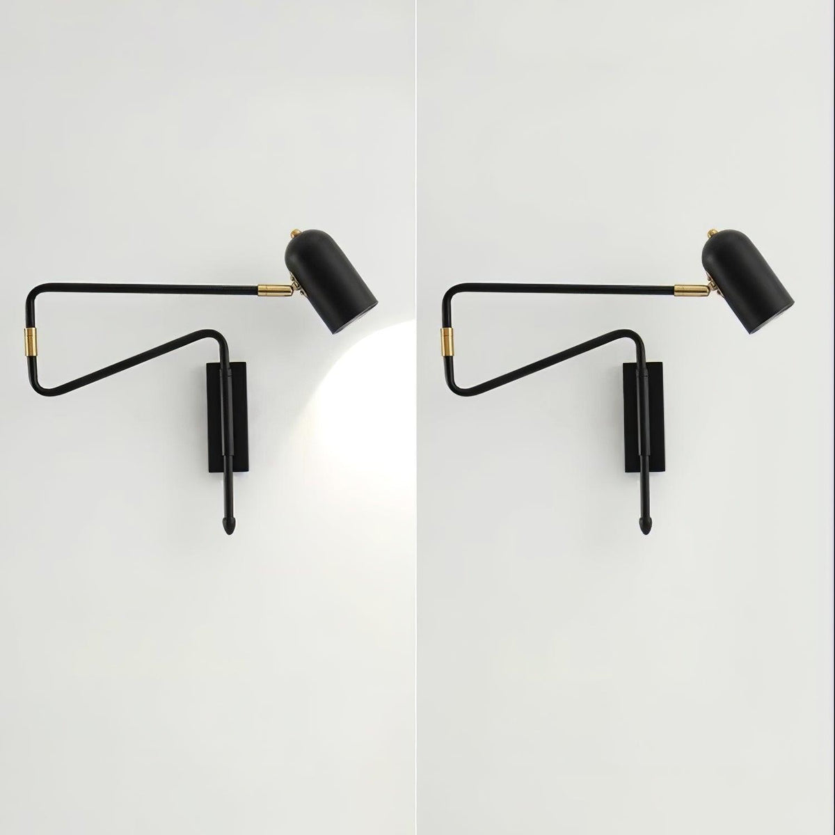 Arley Swing Arm Hardwired Reading Wall Lamp