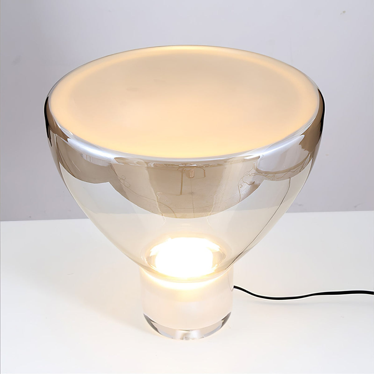 Ambrette Glass Bowl Table Lamp