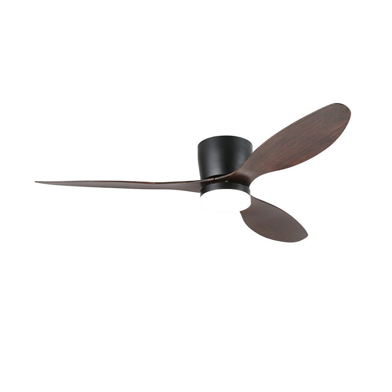 Ilona Low Profile Wood Blade LED Ceiling Fan Light