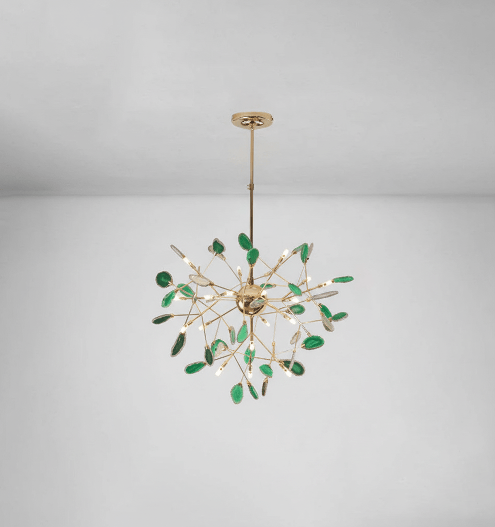 Calliste Natural Agate Rose Gold Branch Chandelier