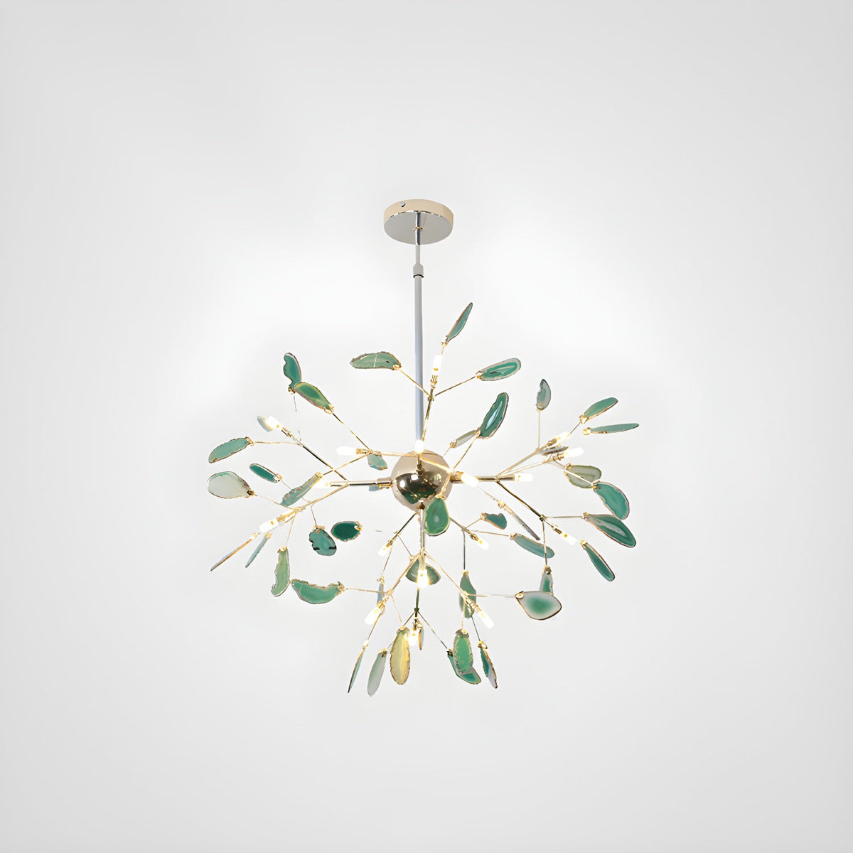 Calliste Natural Agate Rose Gold Branch Chandelier
