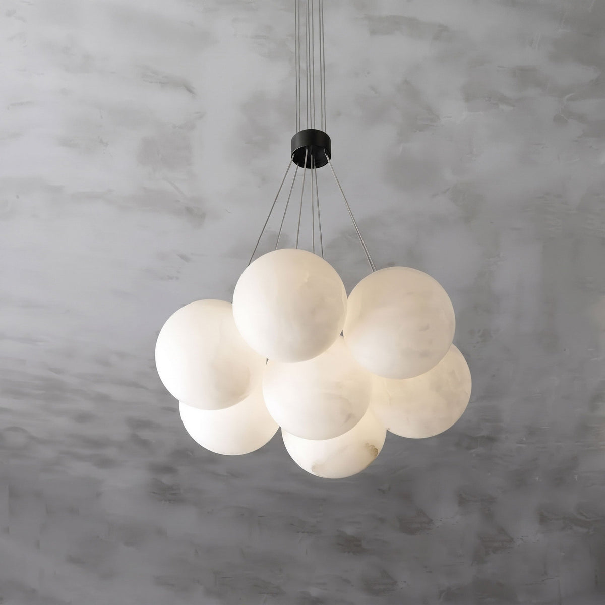Alix Alabaster Ball Cluster Chandelier