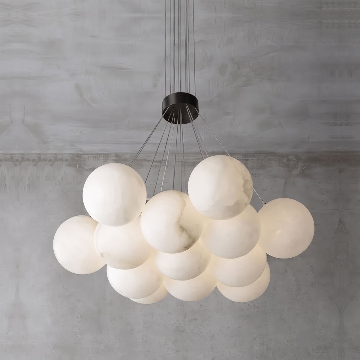 Alix Alabaster Ball Cluster Chandelier