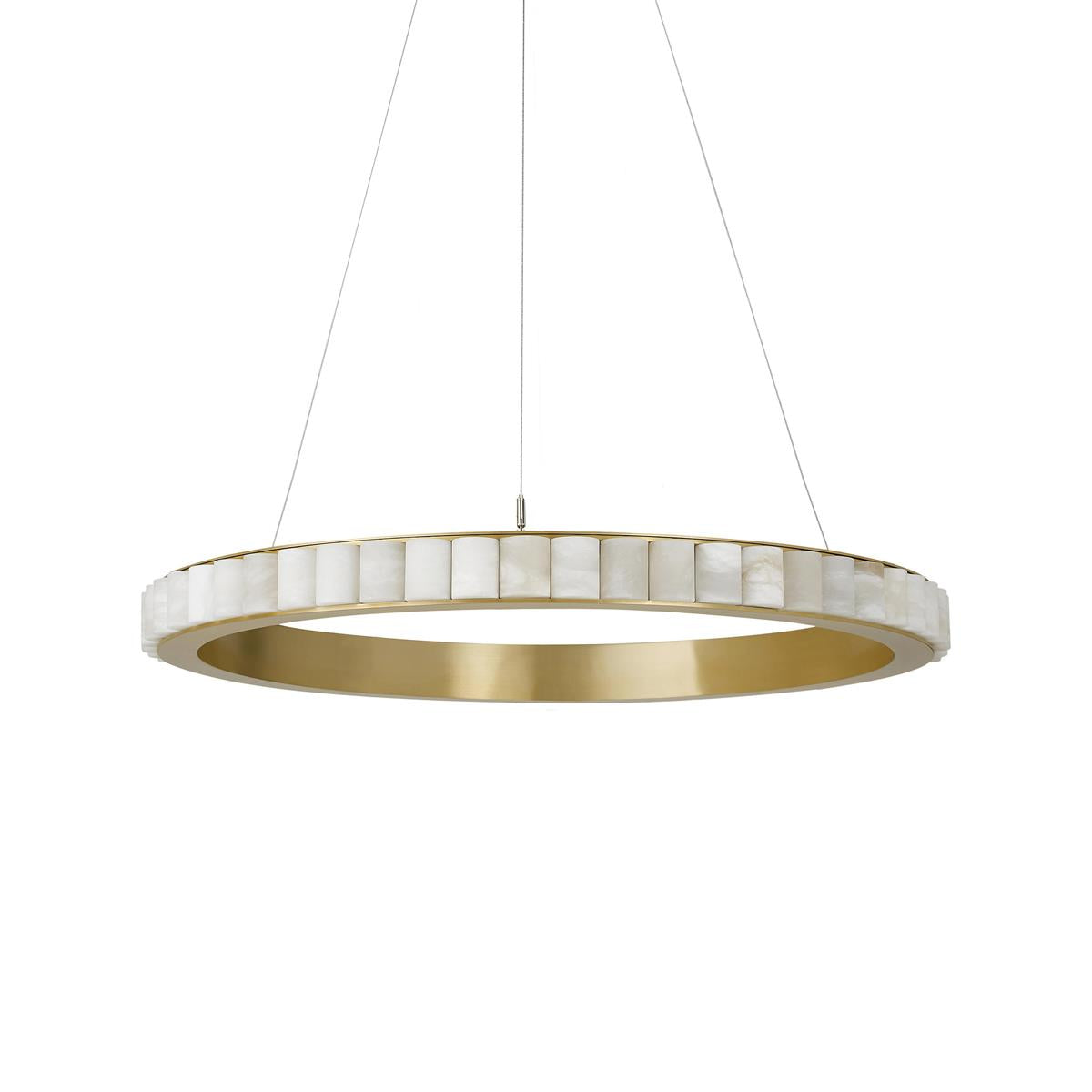 Almira Alabaster Halo Ring LED Chandelier
