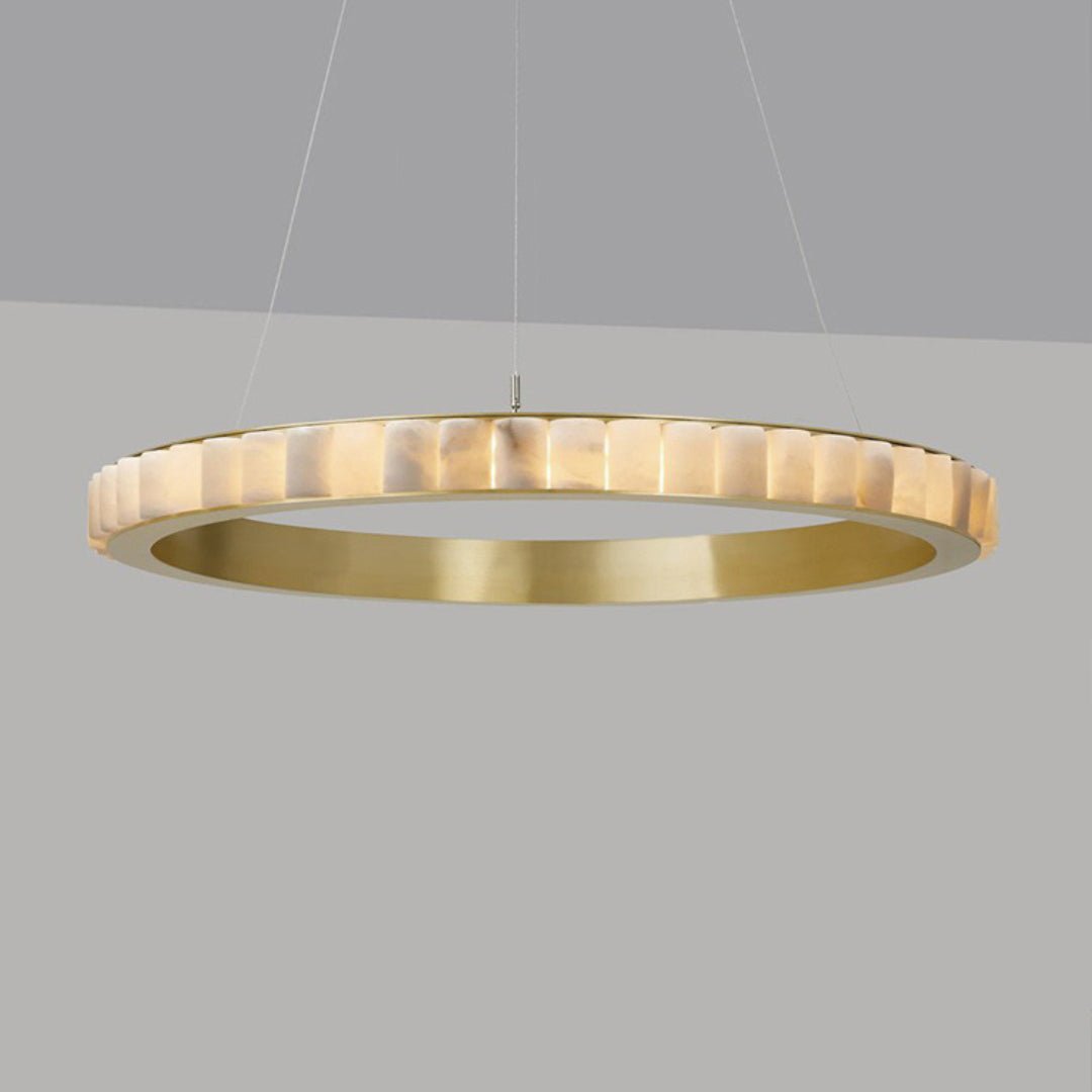 Almira Alabaster Halo Ring LED Chandelier