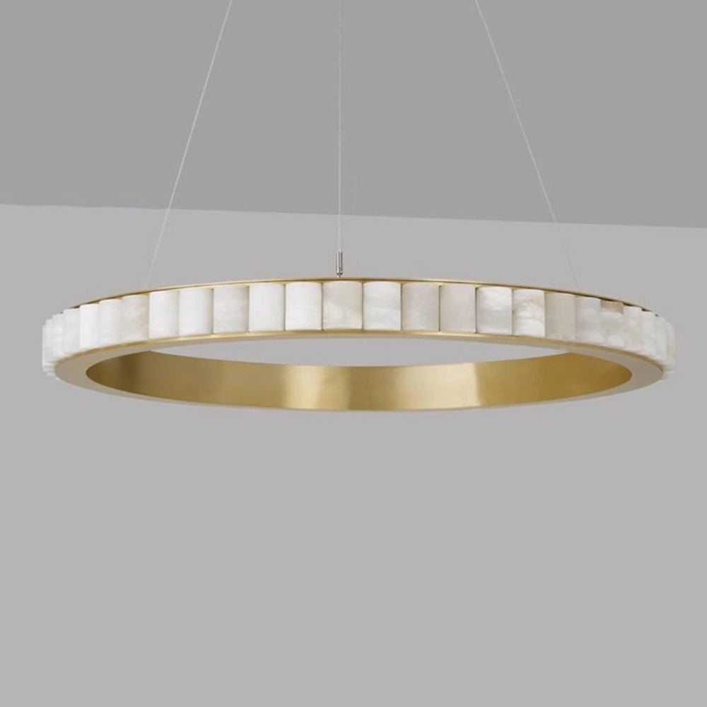 Almira Alabaster Halo Ring LED Chandelier