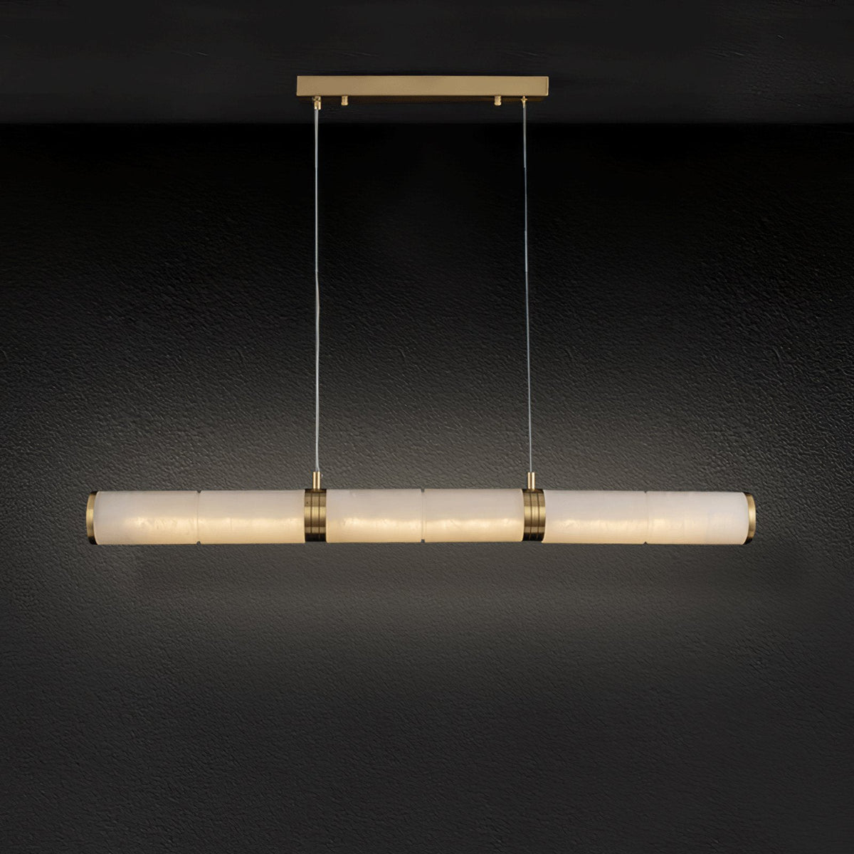 Anaelle Linear Alabaster Tube LED Pendant Light