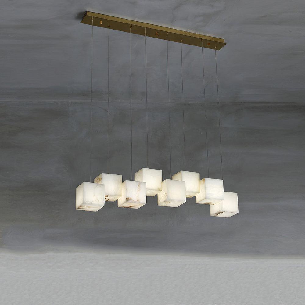 Arelia Alabaster Cube Cluster Pendant Light
