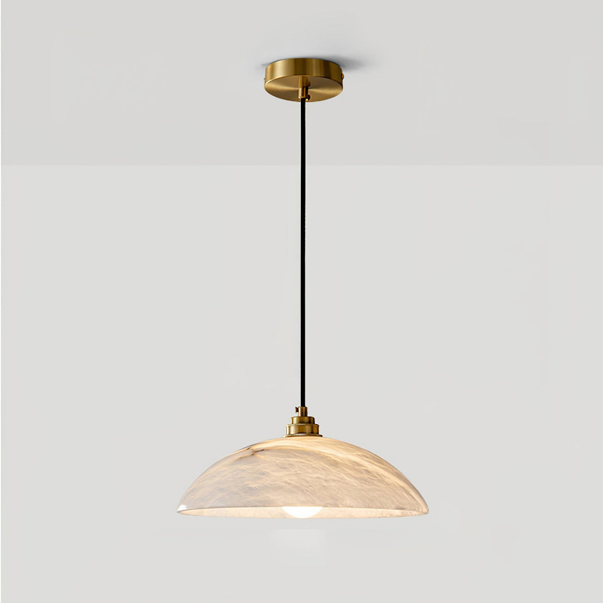 Dahlia Alabaster Dome Pendant Light