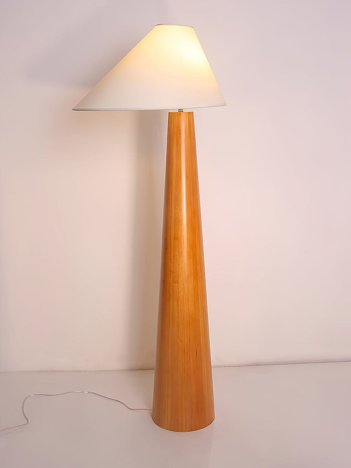 Ursule Organic Wood Floor Lamp with Linen Shade