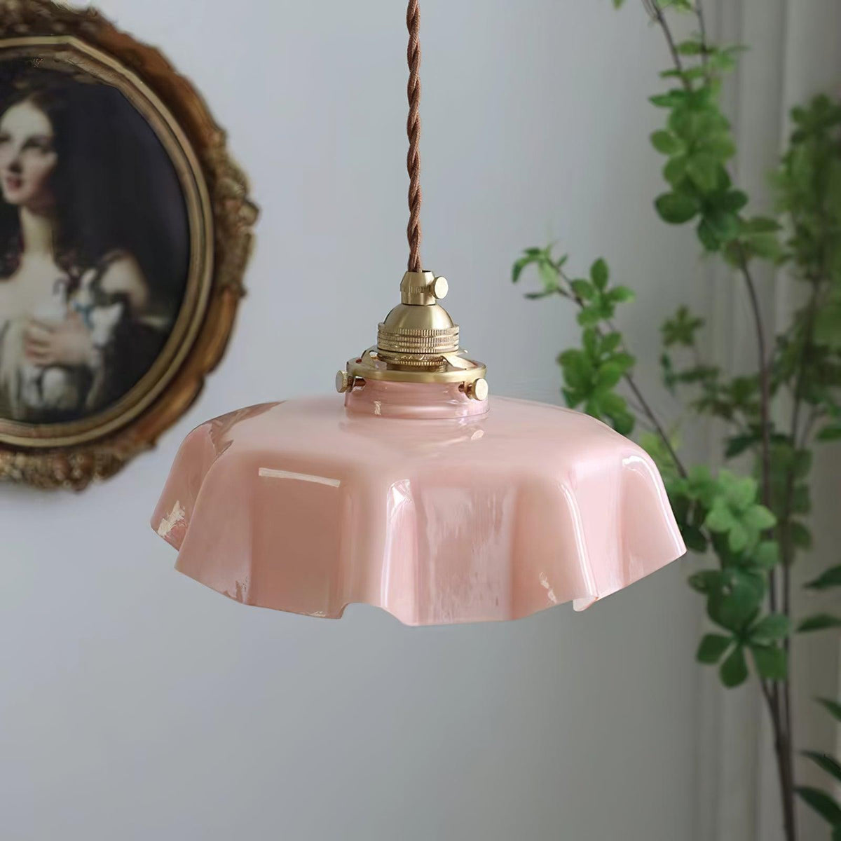 Hyacinth Pleated Glass Pendant Light