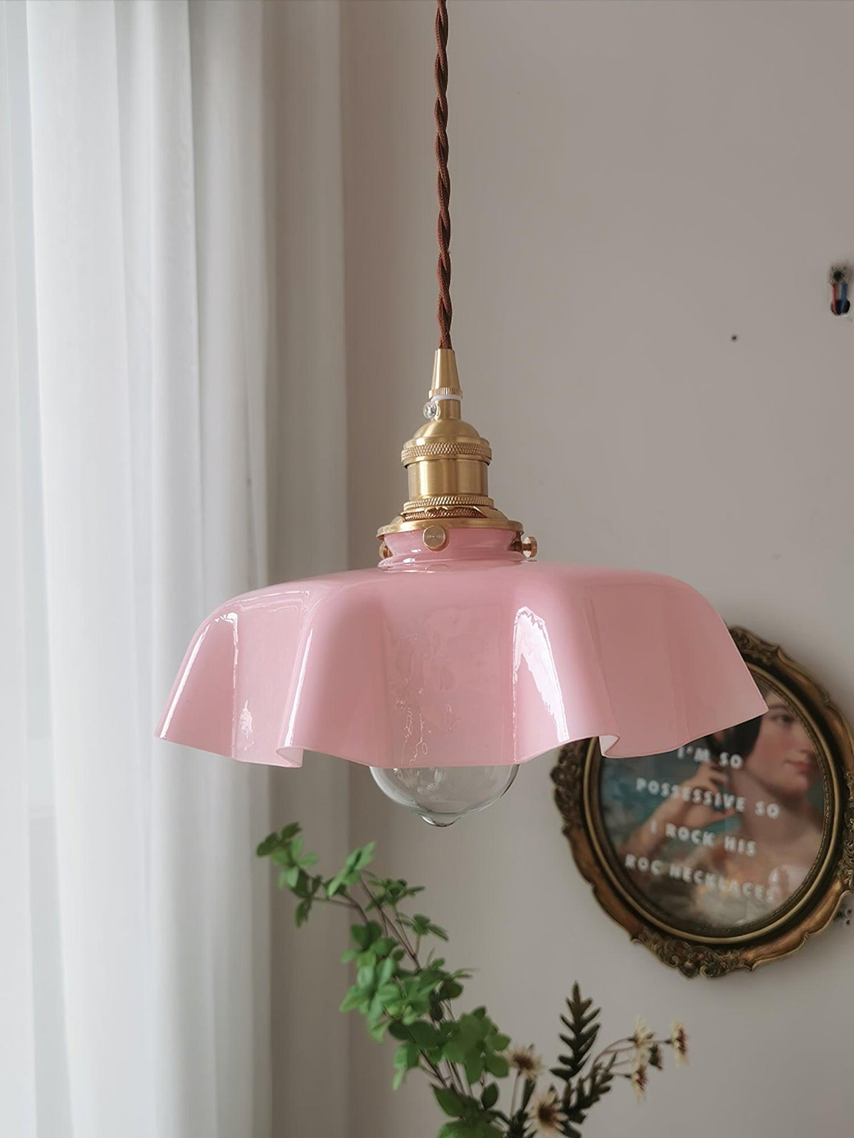 Hyacinth Pleated Glass Pendant Light