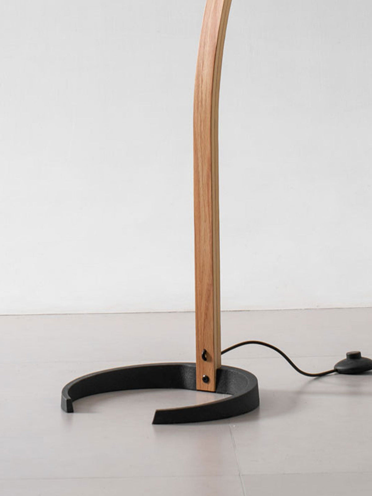 Caprani Beech Wood Linen Floor Lamp