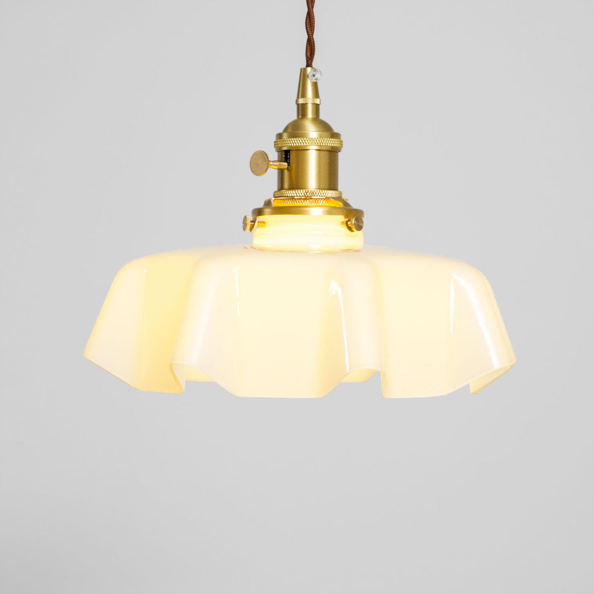 Hyacinth Pleated Glass Pendant Light