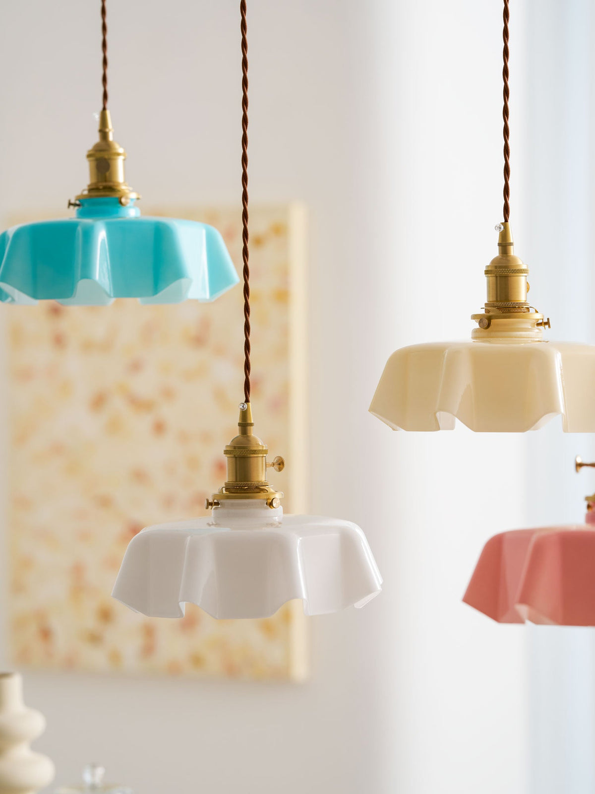 Hyacinth Pleated Glass Pendant Light