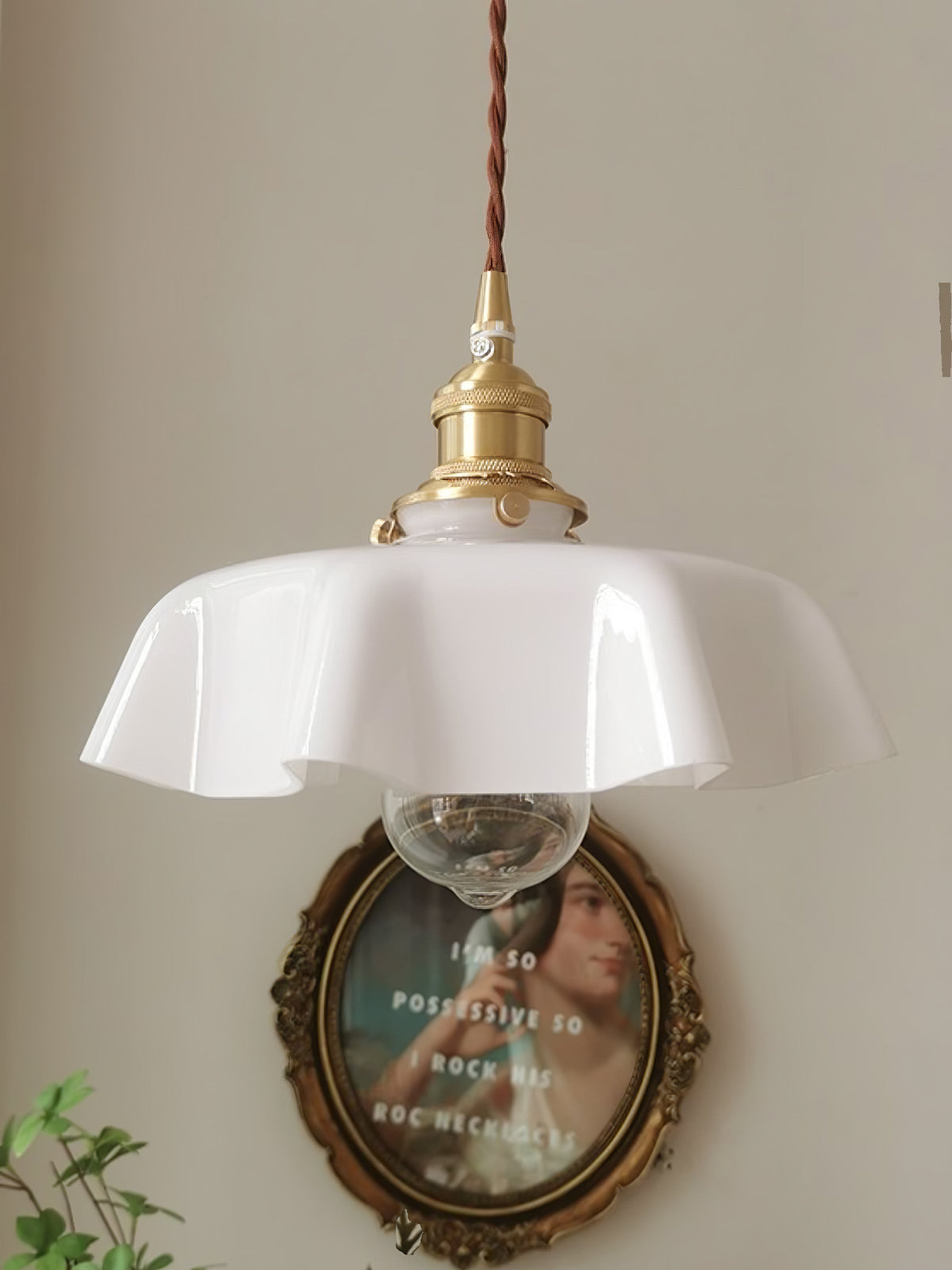 Hyacinth Pleated Glass Pendant Light