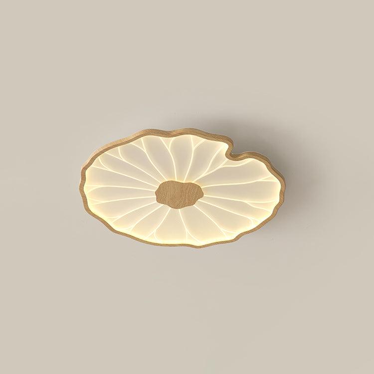Nymphea Wood Grain LED Flush Mount Ceiling Light