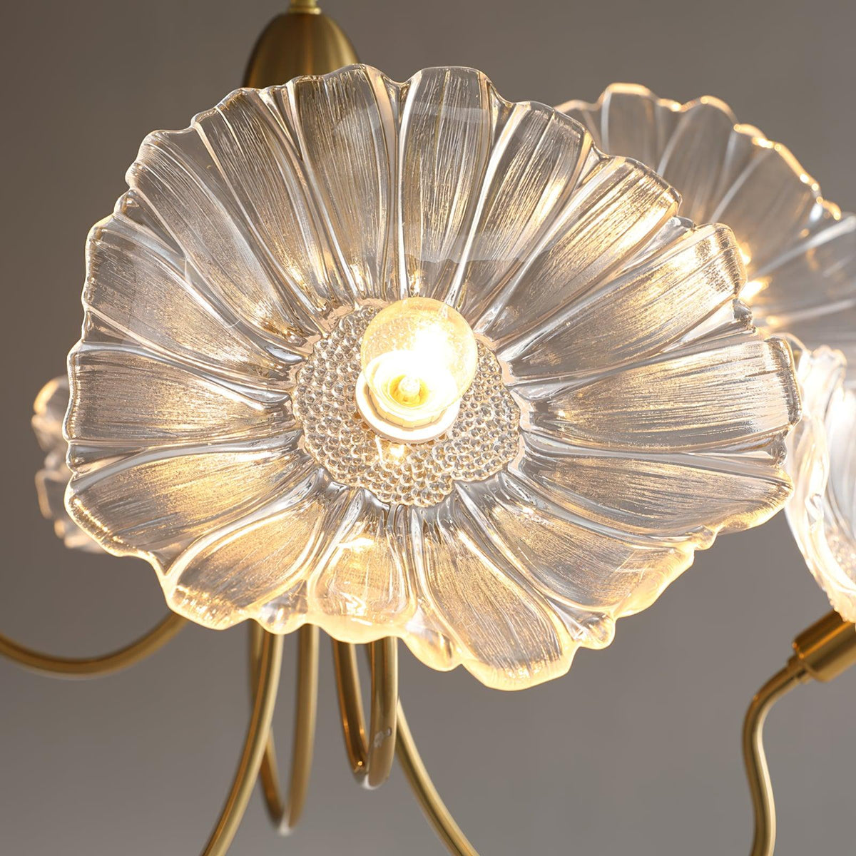 Ulani Lotus Leaf Glass Chandelier