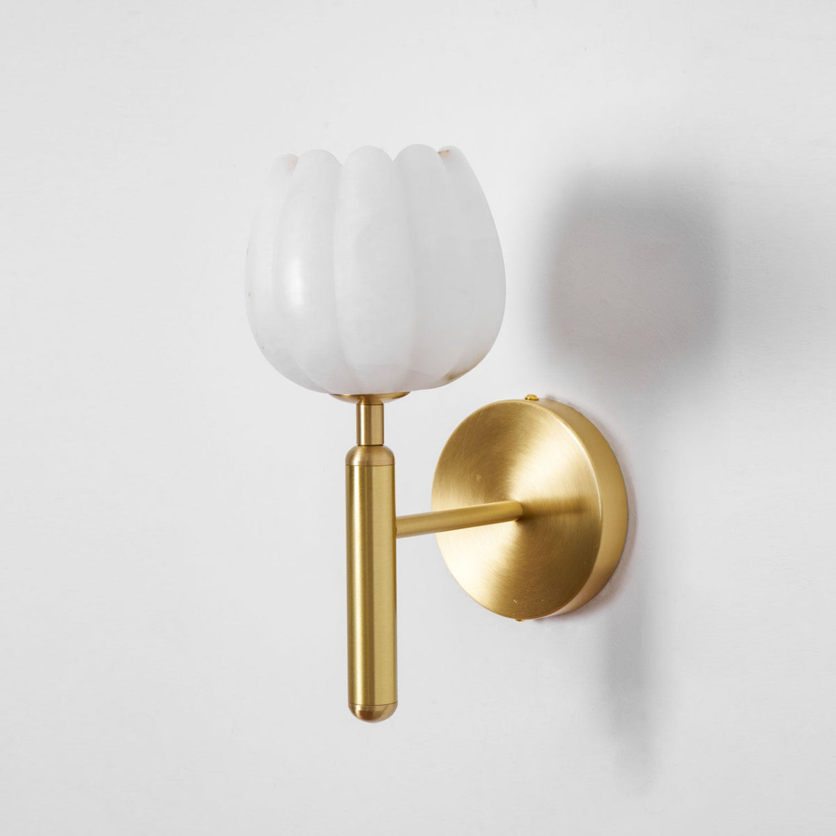 Mian Alabaster Flower Wall Sconce