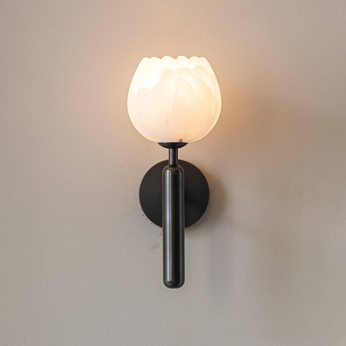 Mian Alabaster Flower Wall Sconce