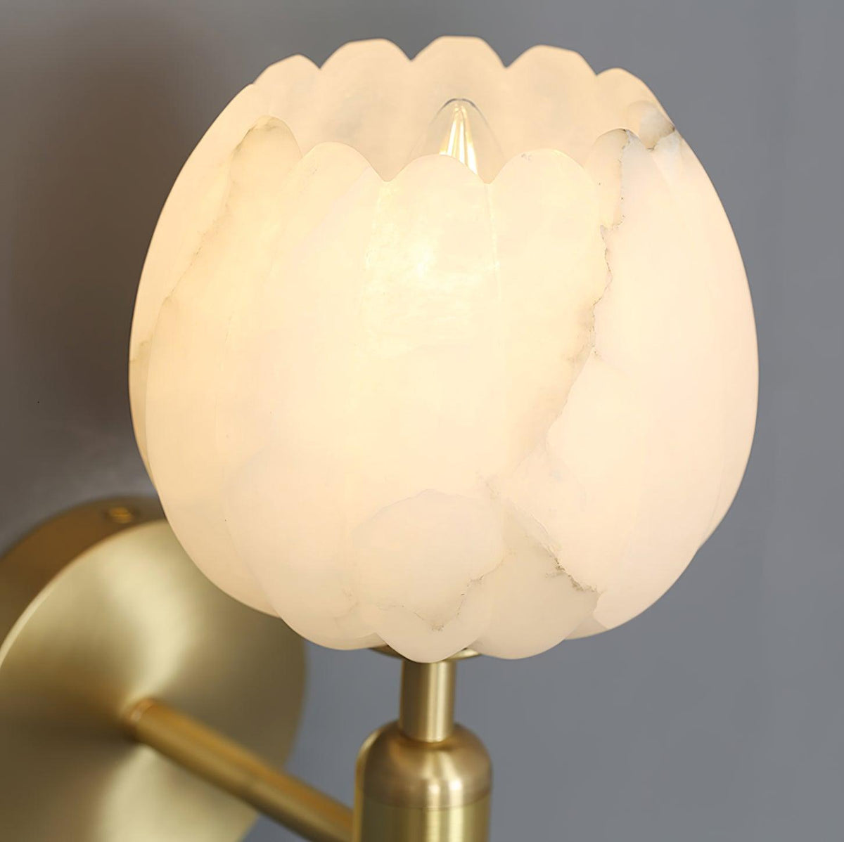 Mian Alabaster Flower Wall Sconce