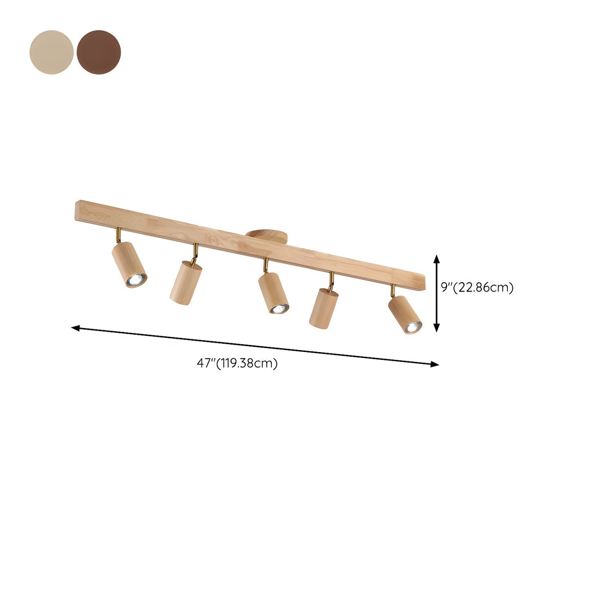 Rafter Wood Beam Spotlight Ceiling Light