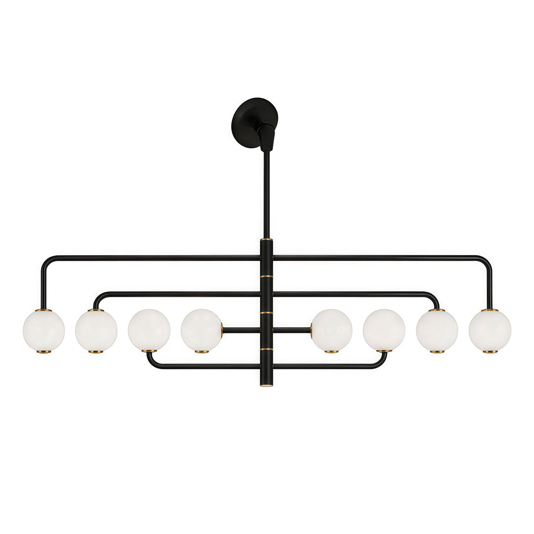 Corin Black Semi Flush Mount