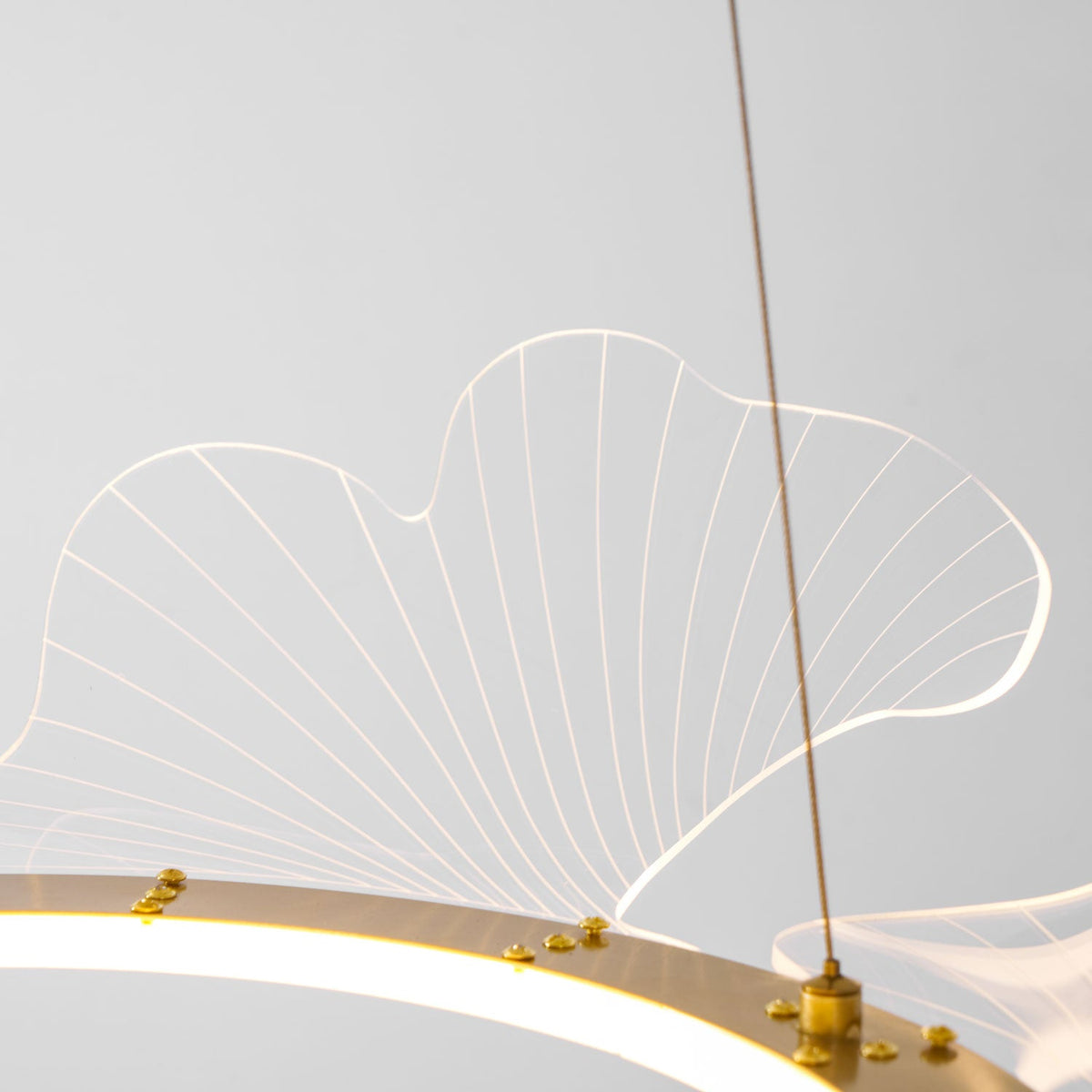 Undine Gold Leaf LED Chandelier