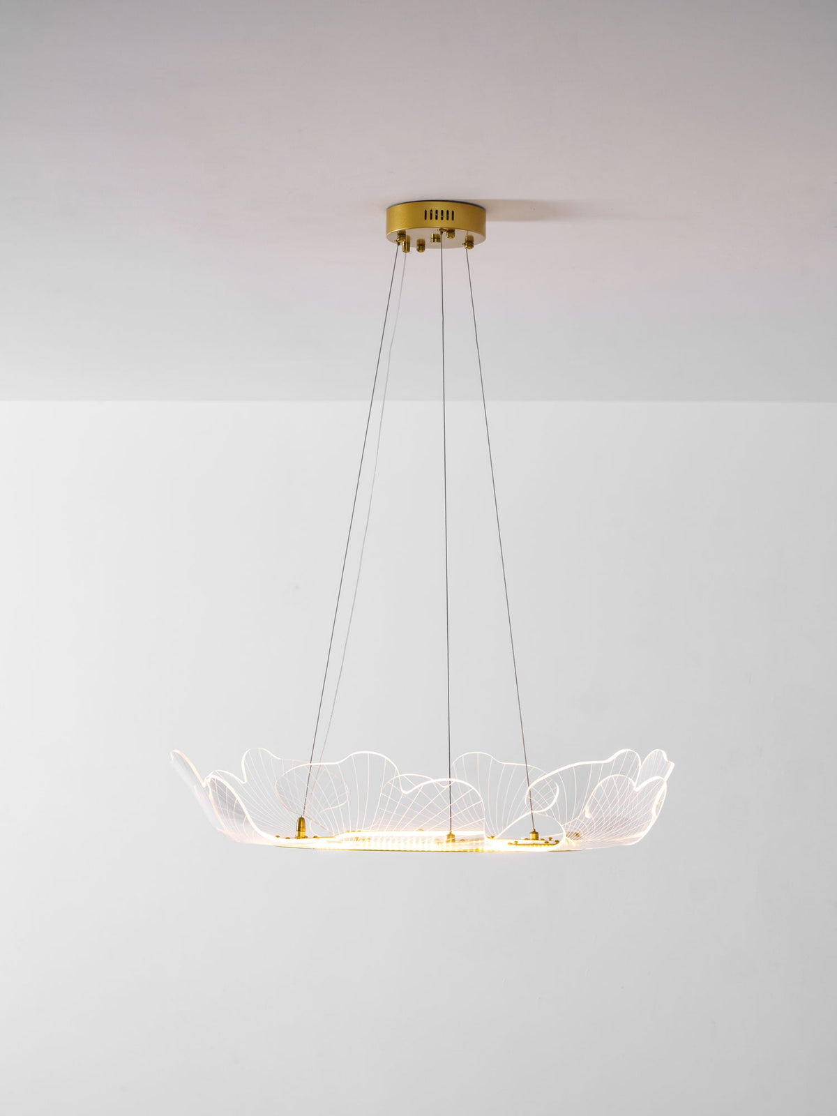 Undine Gold Leaf LED Chandelier