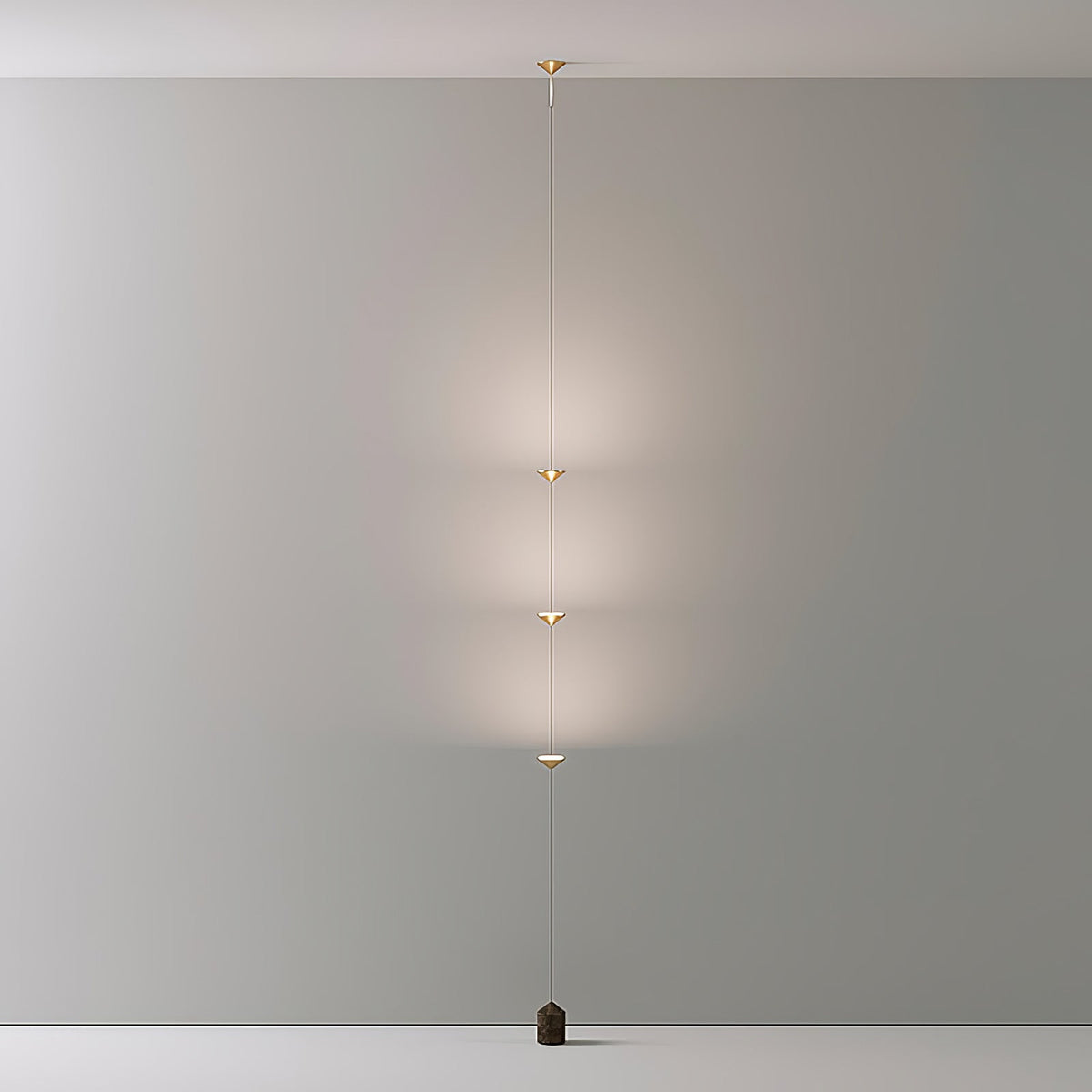 Soreluna Floor to Ceiling LED Floor Lamp with Marble Base