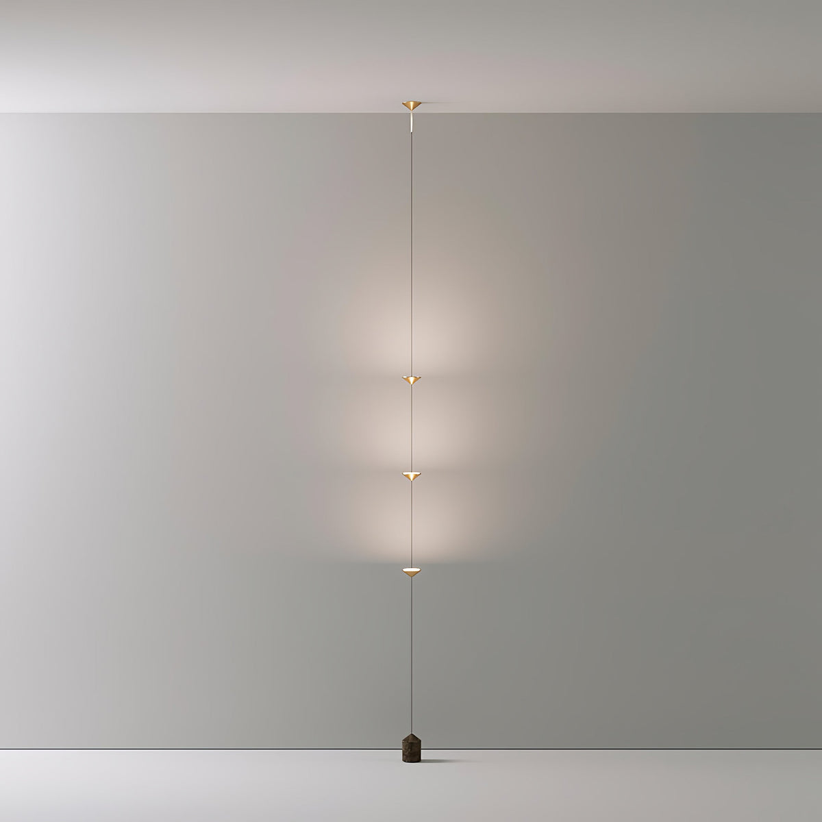 Soreluna Floor to Ceiling LED Floor Lamp with Marble Base
