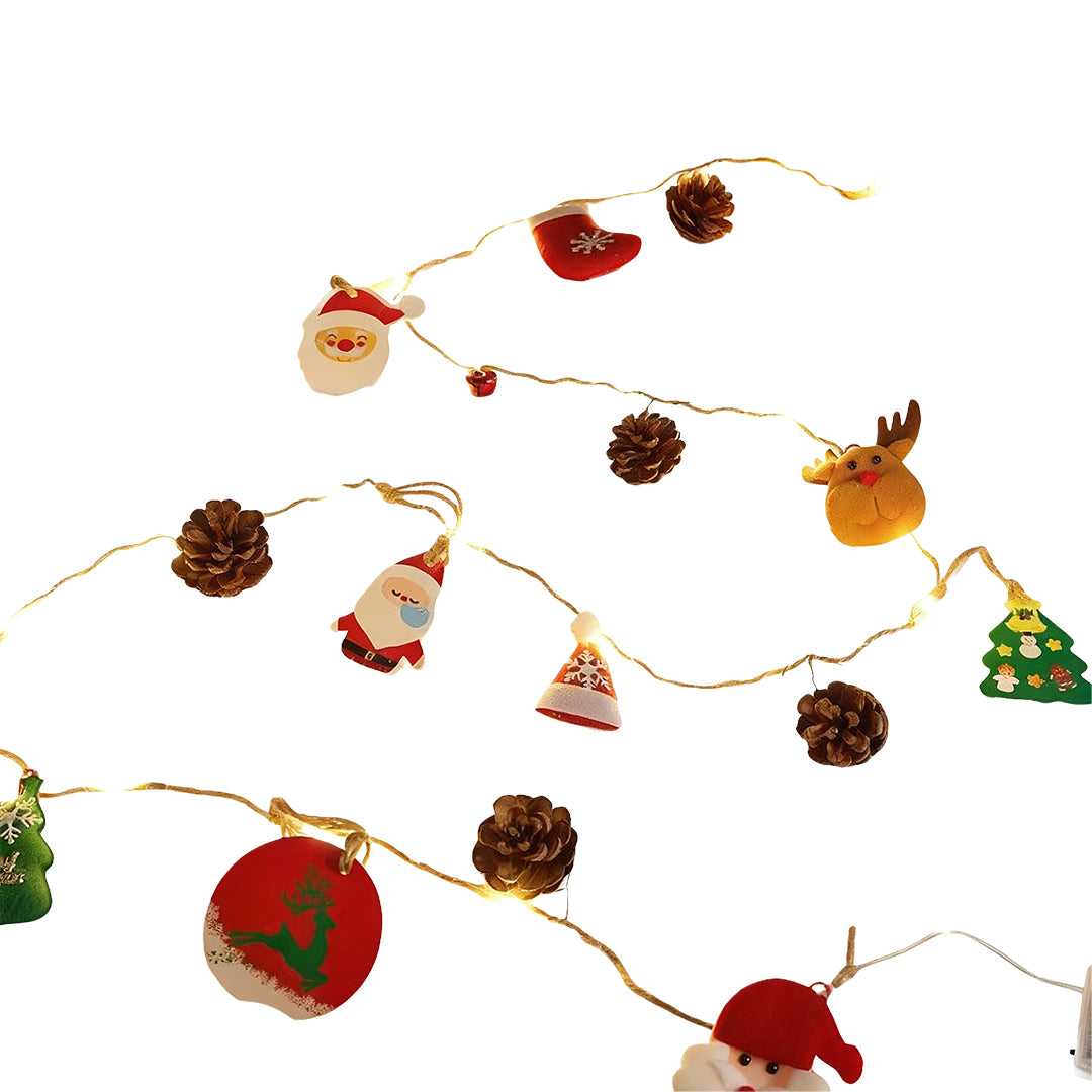 Pinewick Pine Cone Christmas String Lights