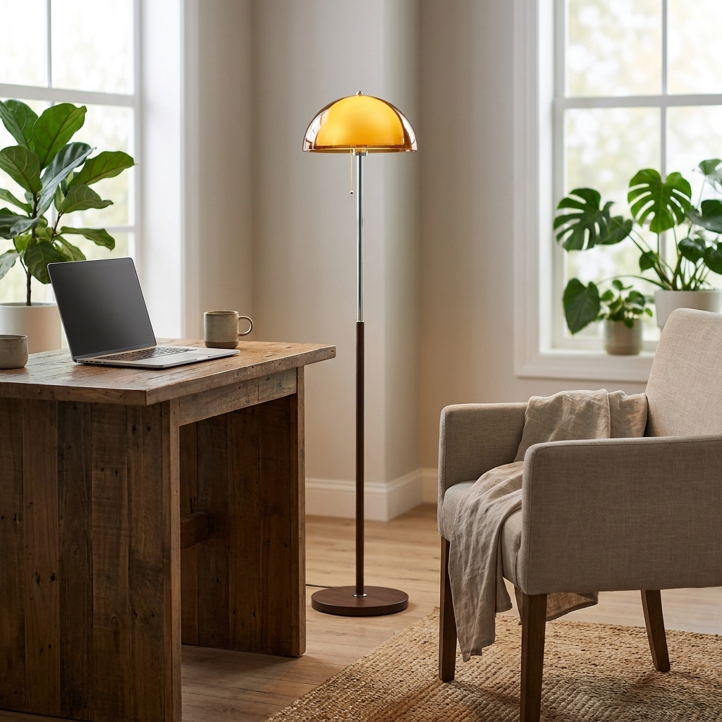 Tramonto Floor Lamp in a home office