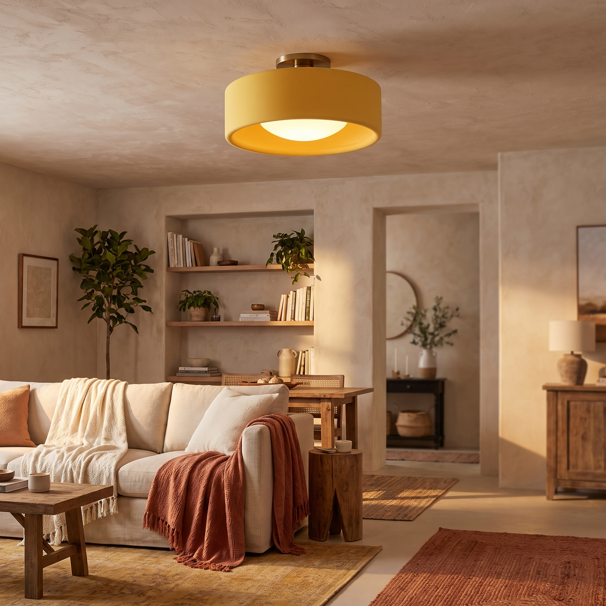 Cerova flush mount - Yellow