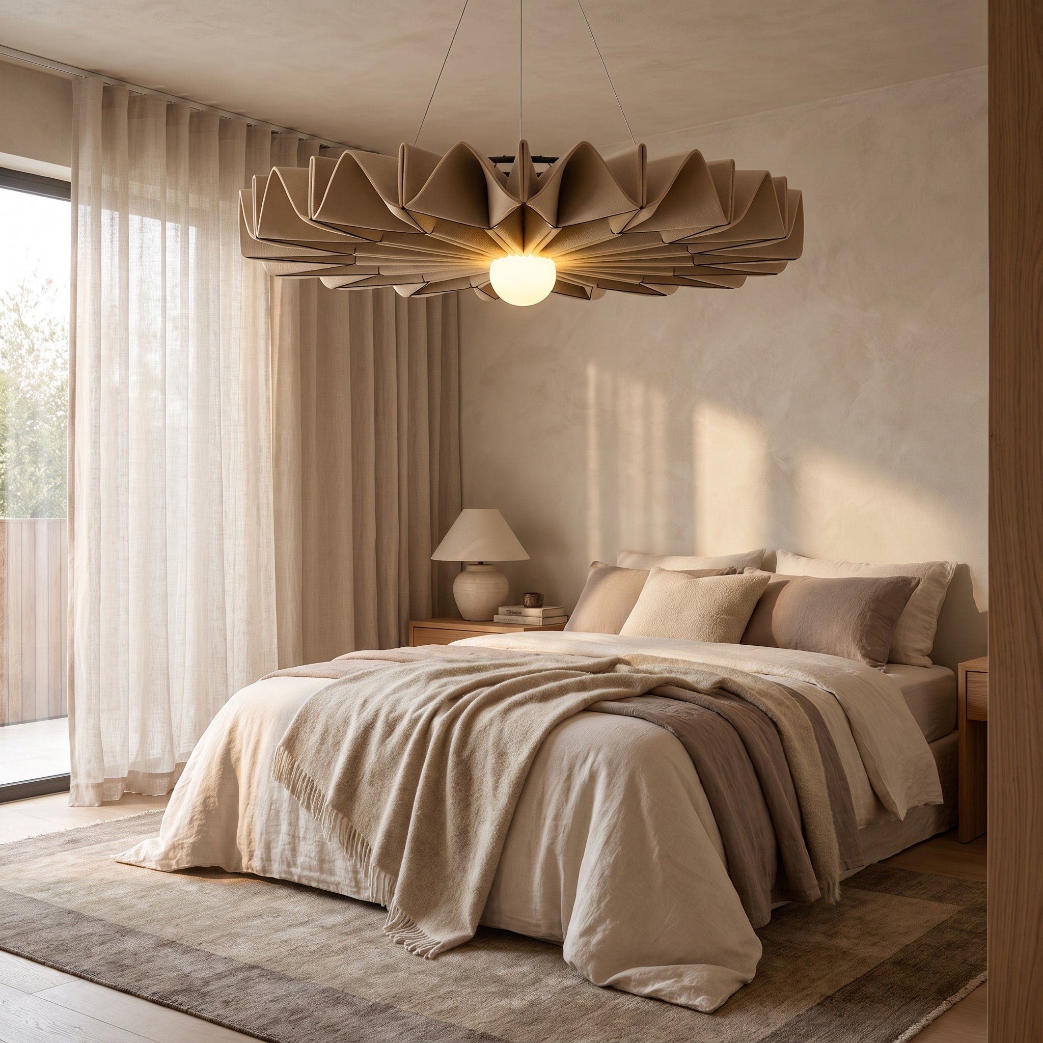 Sonora felt chandelier - Camel