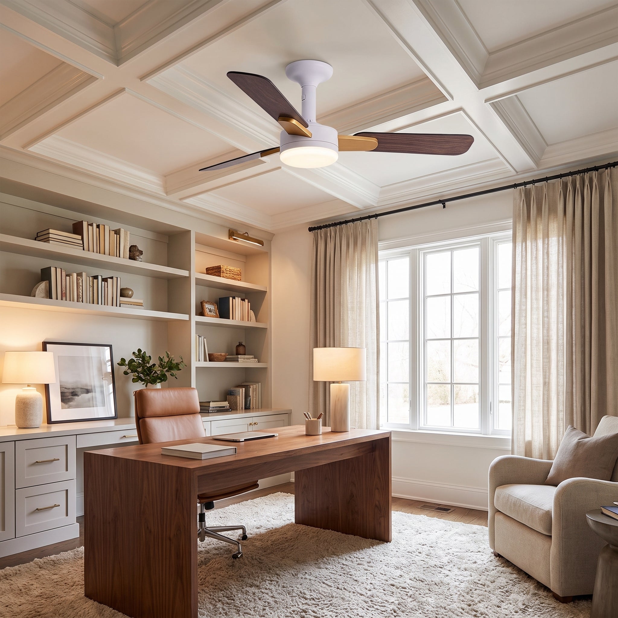 Wexford ceiling fan - Golden White Fan Blades