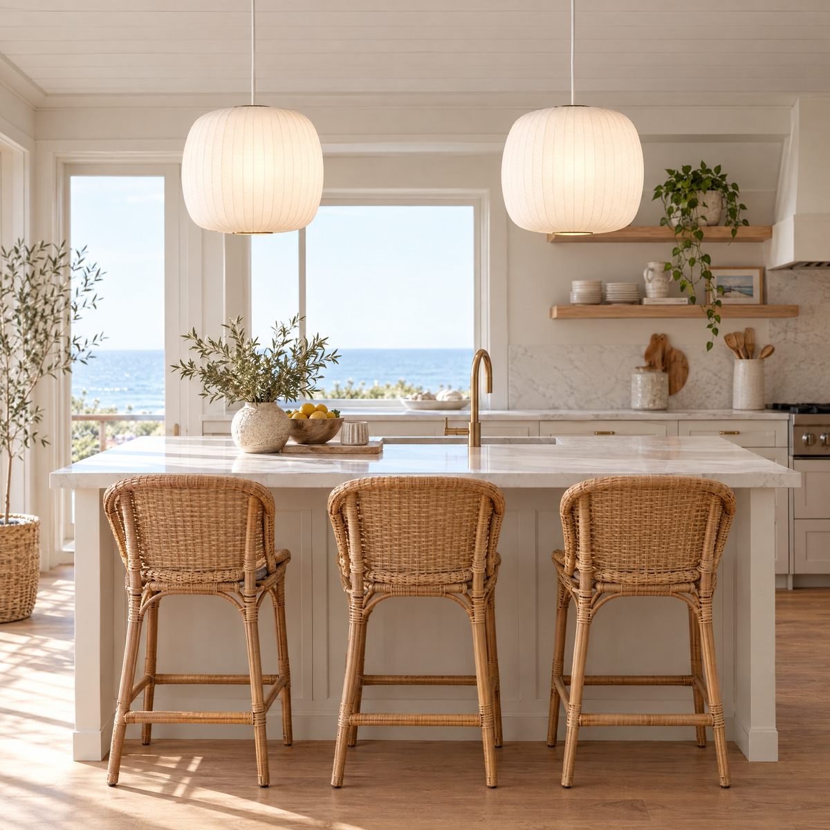 Treccia Crisscross Bubble Pendant Light, Model I